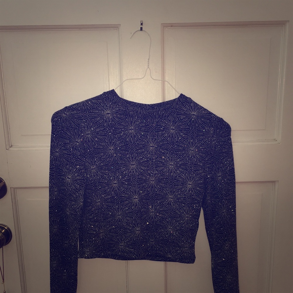 Divided (H&M) Longsleeve shirt sparkly cropped top